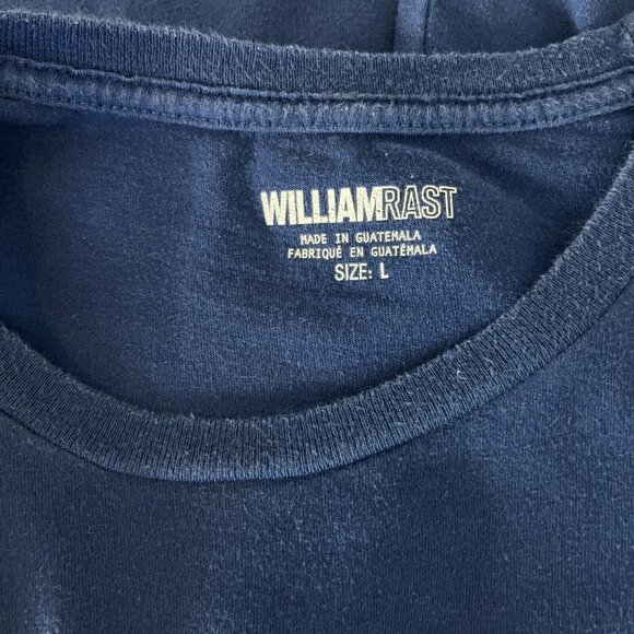 William Rast Shirt Mens Large LEGEND Graphic Geometric Blue Grey White - Picture 6 of 12